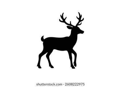 A reindeer icon silhouette art illustration