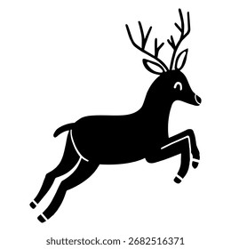Icono de reno. Ilustración simple del icono del Vector del reno para el Web