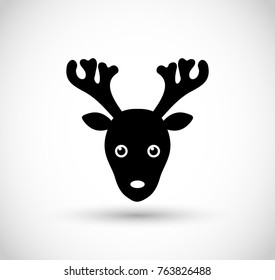 Reindeer icon vector