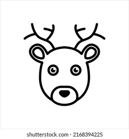 Reindeer icon vector graphic illustration