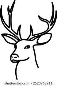 Reindeer Icon. Vector Icons. Wild Animal. Christmas and Holiday Concept