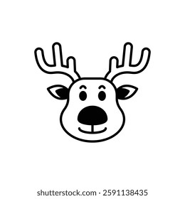 Reindeer icon vector stock illustration