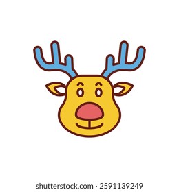 Reindeer icon vector stock illustration