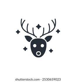 Rentier-Symbol. vector.Editable stroke.linear style Zeichen zur Verwendung Web-Design, logo.Symbol-Illustration.