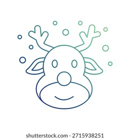 Icono de reno con fondo blanco Vector Ilustración de stock