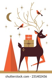 reindeer illustration/vector