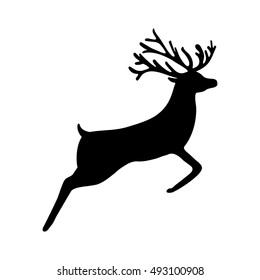 Reindeer isolated on white background,
vector illustration