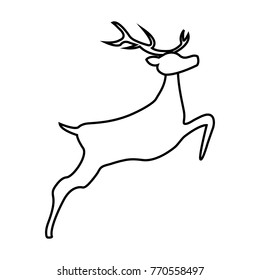 Reindeer isolated on white background
