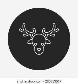reindeer line icon