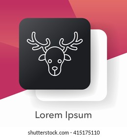 reindeer line icon