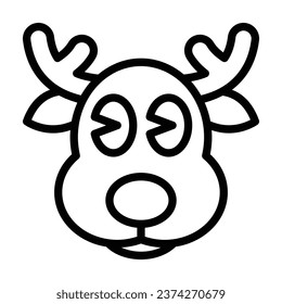 reindeer line icon. Perfect for graphic design, mobile, UI, and web masterpieces
