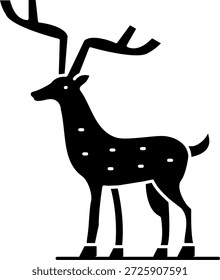 Reindeer Line vector Icon Design