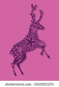 reindeer mandala boho style