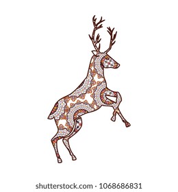 reindeer with mandala pattern
