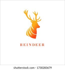 reindeer minimal logo , symbol , icon , vector.