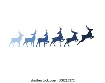 Reindeer motion illustration
