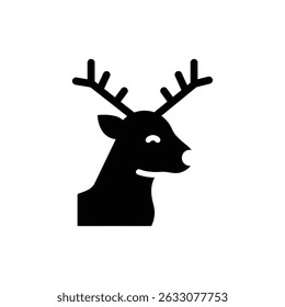 Reindeer Nose Glowing in the Center, Christmas Holiday Icon