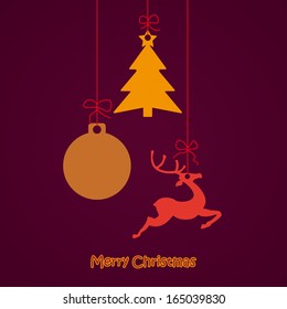 Reindeer on the grey background. Eps 10 vector file.