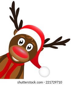 Reindeer On White Background Stock Vector (Royalty Free) 221729710 ...