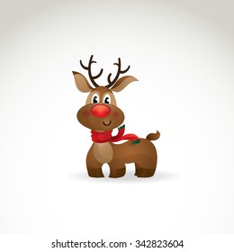 Reindeer on white background
