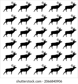 Reindeer on a white background. New year 2022