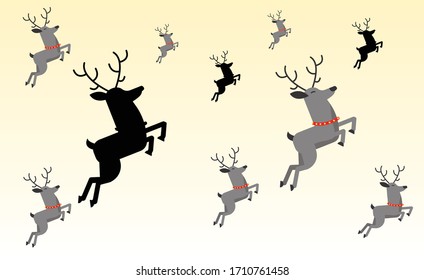 Reindeer Pattern Texture Beautiful Background Stock Vector (Royalty