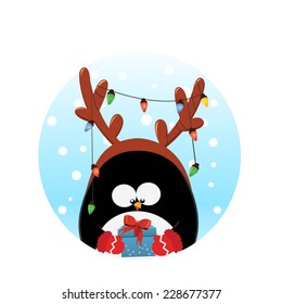 Reindeer Penguin Card