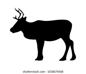 reindeer pictogram vector illustration