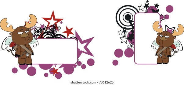 reindeer plush cartoon copyspace in vector format