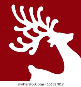 reindeer red background