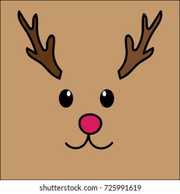 Reindeer with red nose 