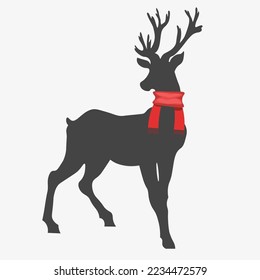 A Reindeer with a red scarf
