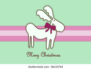 Reindeer with ribbon