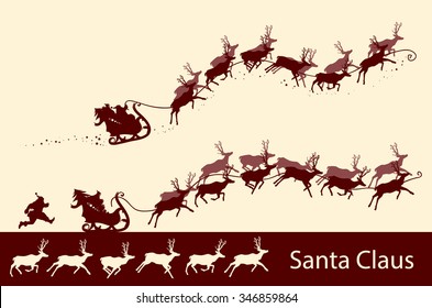 Reindeer and Santa Claus