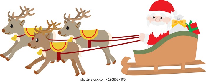 Reindeer and Santa Claus of Christmas