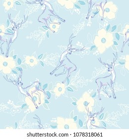 Reindeer Seamless Pattern