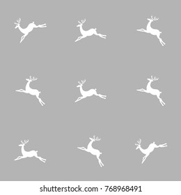 Reindeer Seamless Pattern. Winter Pattern.