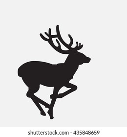 Reindeer Shadow Vector Background
