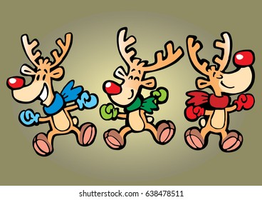 reindeer in shawls