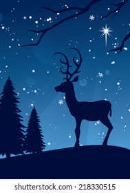 Reindeer silhouette.