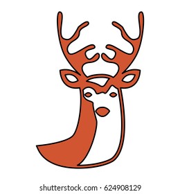 reindeer silhouette isolated icon