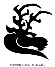 Reindeer Silhouette Tattoo