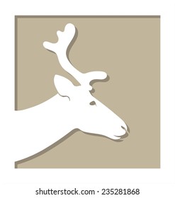 reindeer - simple vector illustration