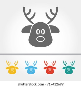 Reindeer Single Icon Vector Illustration