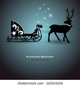 Reindeer with sledge