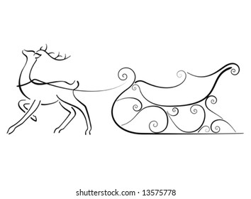 Reindeer and Sleigh