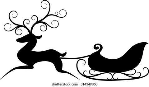Reindeer and sleigh