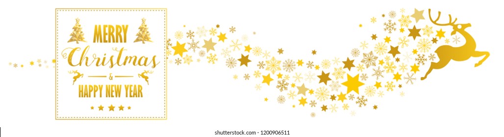 Reindeer with snowflakes and stars on the white background. Eps 10 vector file.