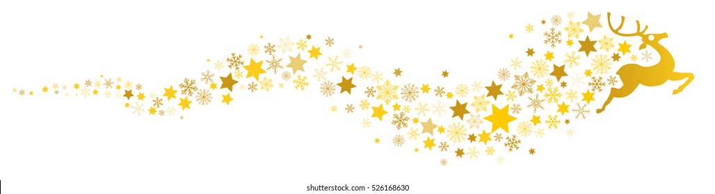 Reindeer with snowflakes and stars on the white background. Eps 10 vector file.