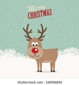 reindeer snowy background